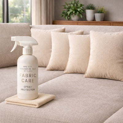 Combo ErgoLife: Kit de cuidado de tela (spray protector + paño) + cojines x4